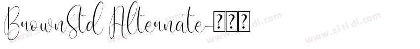 BrownStd Alternate字体转换
